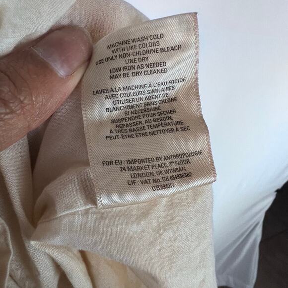 Veronica Beard Womens Ruta Ivory Stripe Cotton Mini Dress Long Sleeve Size Small - Picture 6 of 12